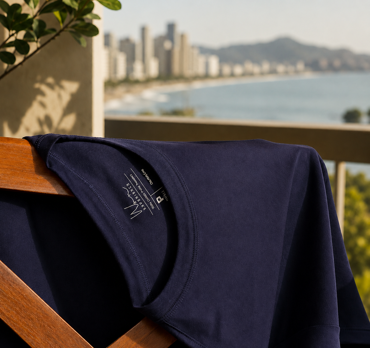 camiseta won na paisagem de santos